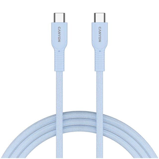 CANYON cable OnWire 60CL C-C 60W COLOR Braided 1m Light Blue