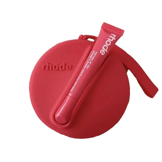 Rhode ROUND torbica with lipstick Crvena