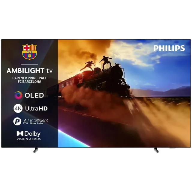 Philips 55''OLED801 4K Titanmemorija 8GB;  P5 AI procesor;Ambilight TV 3 strane; RMS 20W; HDR10+