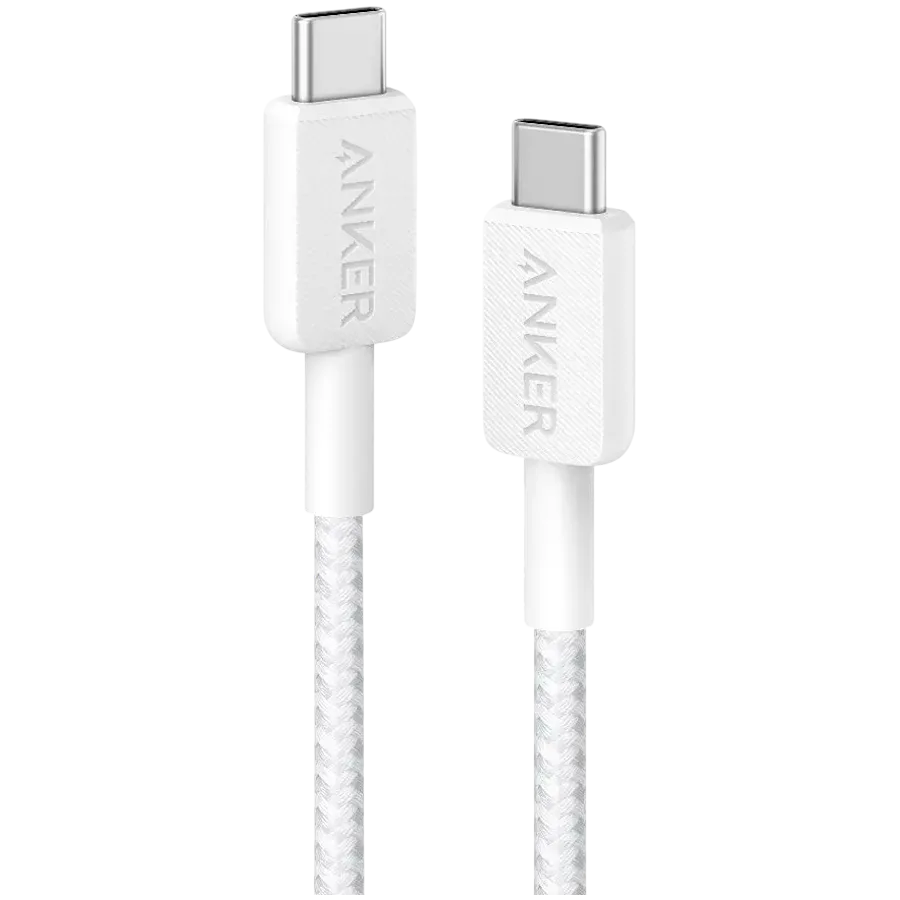 Anker 322 USB-C to USB-C Cable 90 cm Braided White