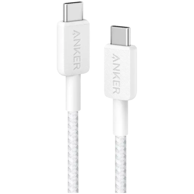 Anker 322 USB-C to USB-C Cable 90 cm Braided White