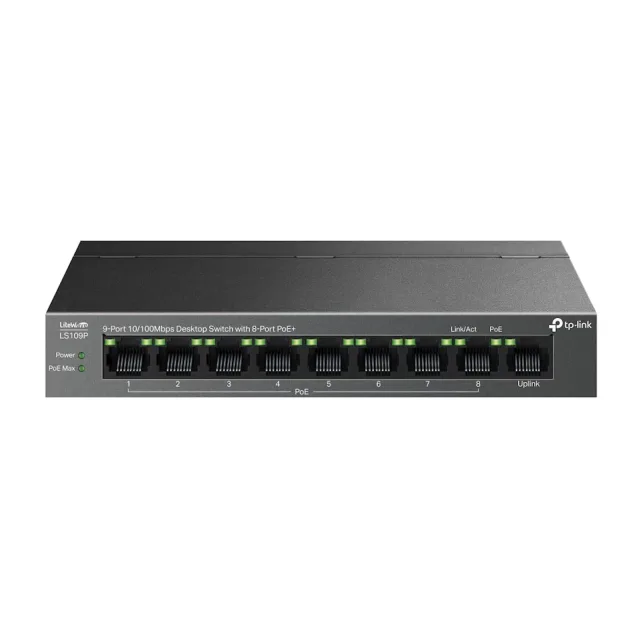 Switch TP-Link Omada 9-Port 10/100 Desktop 8-Port PoE+ LS109P