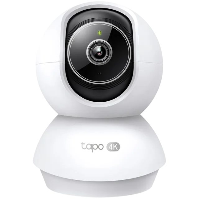 TP-Link Tapo C250 Pan/Tilt AI Home Security Wi-Fi Camera,  4K 8MP (3840x2160), 2.4 GHz, Pan/Tilt, Smart AI Detection and Notifications (motion, people, pets, cars, baby crying, abnormal sound), AI Sma