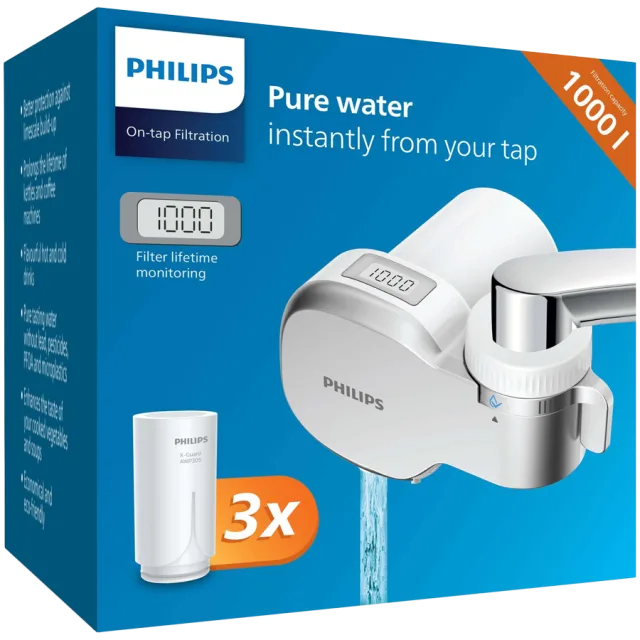 PHILIPS AWP3705P3/10 Filter za slavinu, digitalni timer, 99% mikrofiltracija, filter X-Guard, 3 filtera u pakovanju,