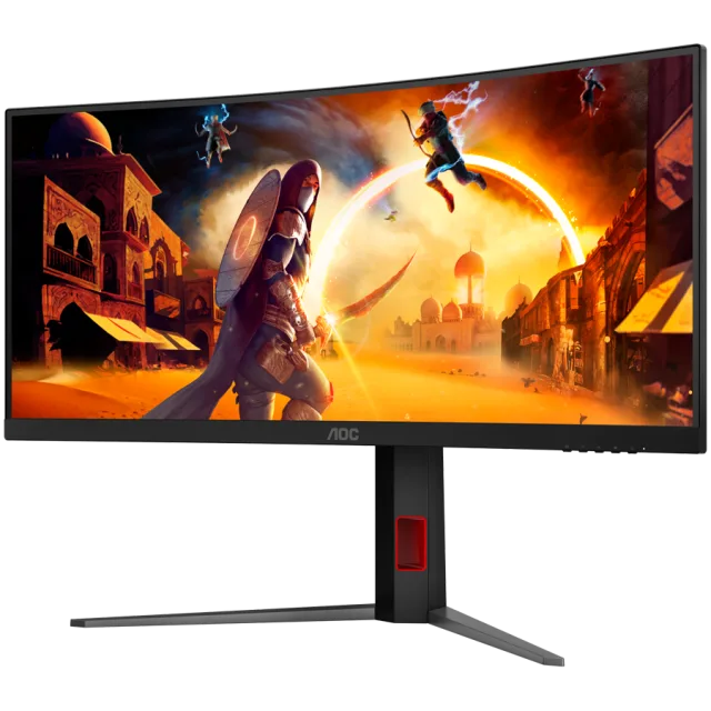 AOC Monitor Gaming CU34G4Z 34" Curved Fast VA, WQHD 3440x1440, 240Hz, 1500R, 1ms, DisplayHDR 400, Adaptive Sync, 2x HDMI 2.1, 1x DP 1.4, USB hub, Ergonomic