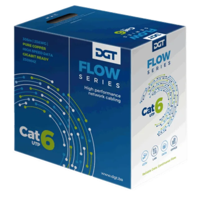 DGT Flow CAT 6 UTP mrežni kabal 305m – CCA – Unutrašnja instalacija