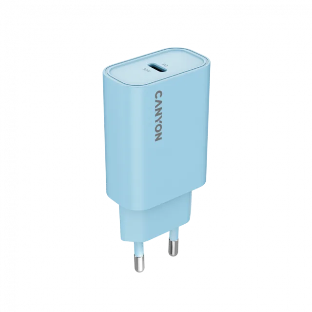 CANYON charger OnCharge 30CL Max Power 30W 1xPD EU Light Blue