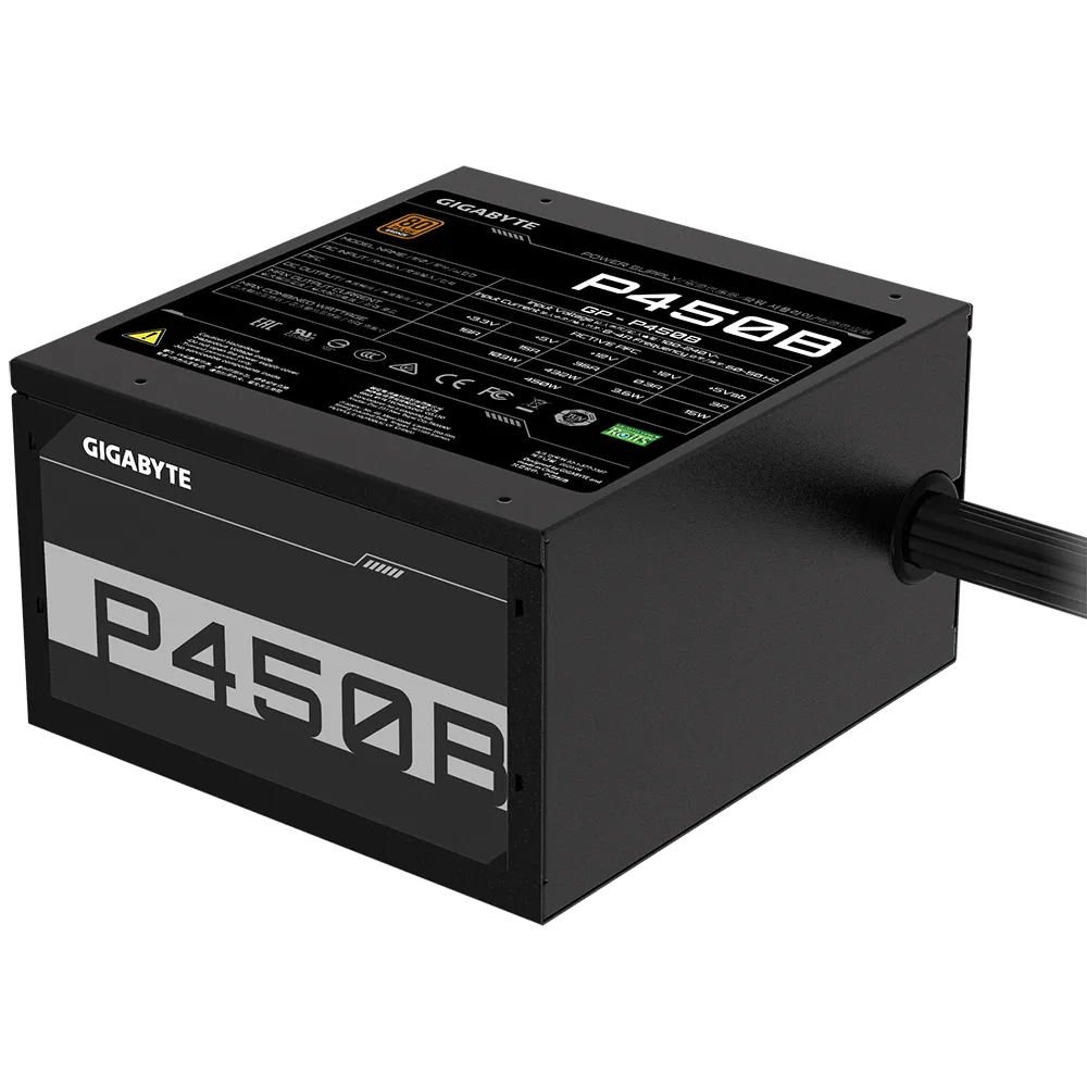 GIGABYTE PSU 450W 80+ bronze6xSATA,2xPCIe 6+2 Pin,3x4Pin,1xFloppy