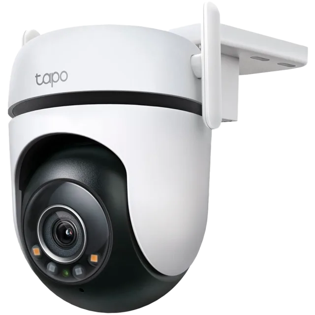 TP-Link Tapo C520WS Outdoor Pan/Tilt Security Wi-Fi Camera, 2K QHD (2560x1440), 2.4 GHz,2T2R,2 × External Antennas, 1 × Ethernet Port, Horizontal 360º, Pan/Tilt, Starlight Color Night Vision, Smart AI