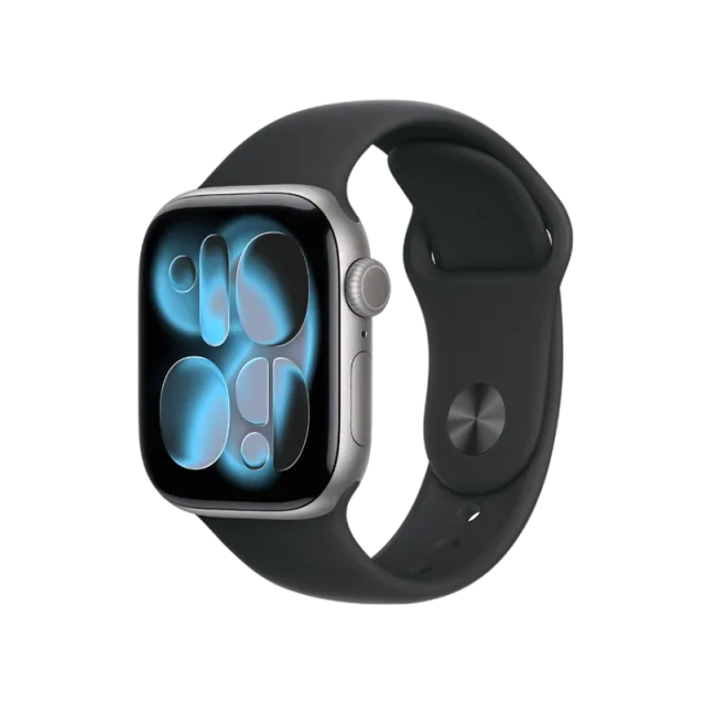 Apple Watch Series 11 GPS 46mm Space Grey Aluminium Case With Black Sport Band MEV44 M/L