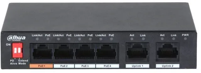Dahua 6-Port Unmanaged Desktop PoE Switch with 4-Port PoE DH-PFS3006-4ET-60