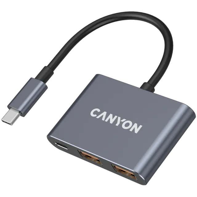 CANYON hub DS-3 3in1 USB-C Dark Grey