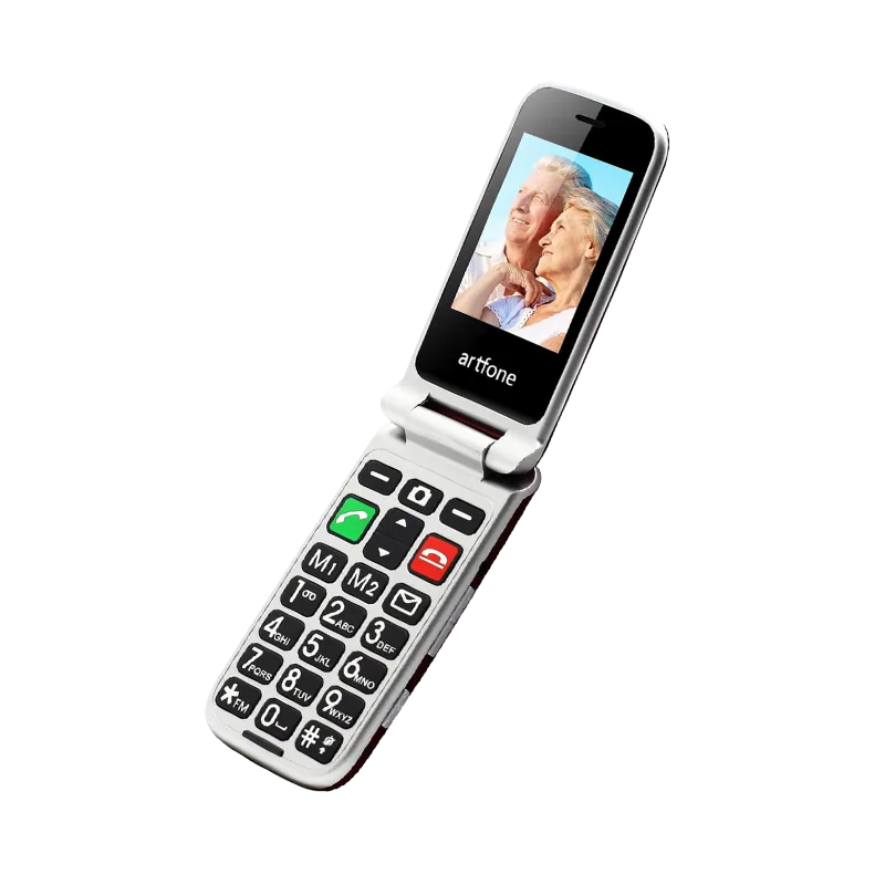 Telefon na tipke Artfone CF241A preklop Red