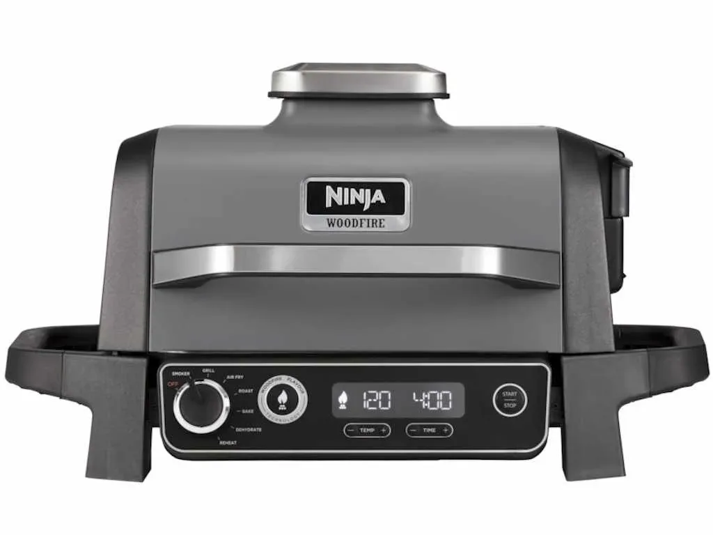 Ninja elektricni rostilj7 funkcija, tezina 10,18 kg.Woodfire tehnologija, do 75% manje masti