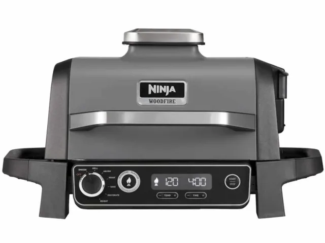 Ninja elektricni rostilj7 funkcija, tezina 10,18 kg.Woodfire tehnologija, do 75% manje masti