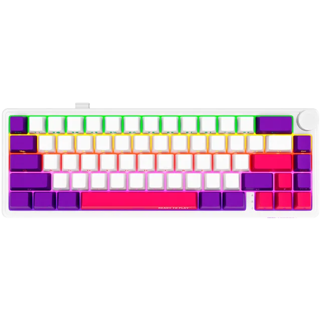 LORGAR KBP70MW, Wireless 65% Mechanical Gaming Keyboard Pro, White, EN layout