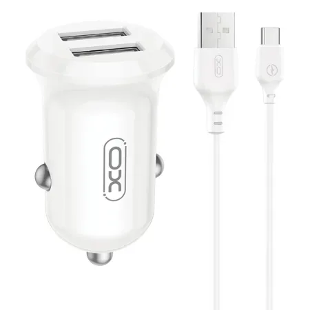 XO CC67 Car charger + Type-C Cable White