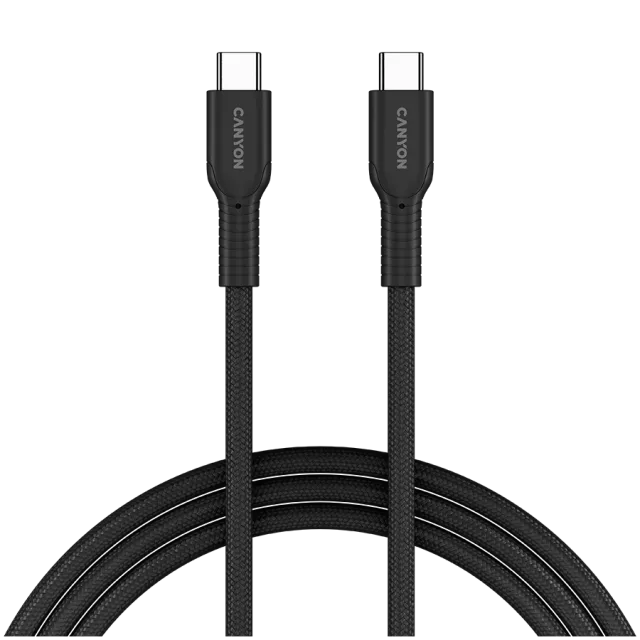 CANYON cable OnWire 60CL C-C 60W COLOR Braided 1m Black