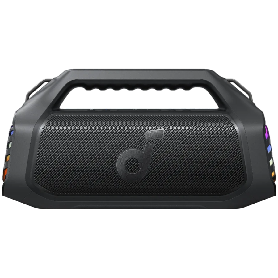 Anker, soundcore Boom 2 Plus Black Speaker, 140W, 20-Hour Playtime, 30W Fast Recharging, BassUp 2.0, 103dB Loud Sound, BT 6.0, Waterproof (IPX7) Floatable