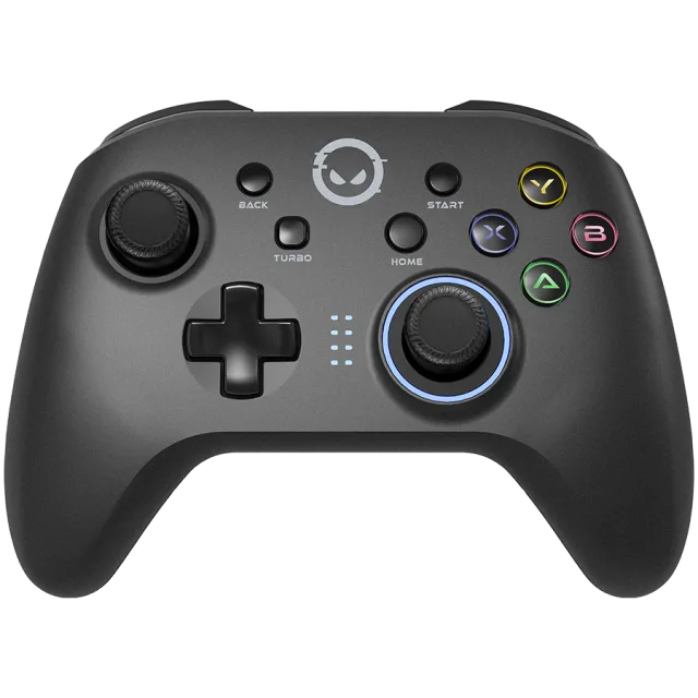 LORGAR TRIX-510, Gaming controller, Black, BT5.0 Controller with built-in 600mah battery, 1M Type-C charging cable ,6 axis motion sensor support nintendo switch ,android,PC, IOS13, PS3, normal size do