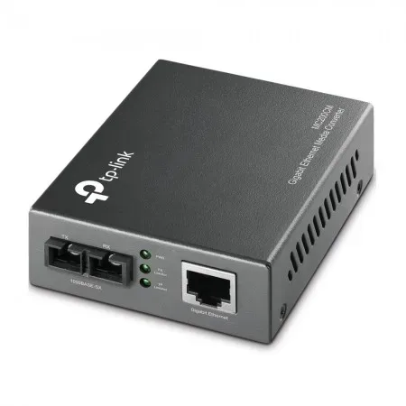 Media Filter TP-Link MC200CM, 1000Mbps RJ45 to 1000Mbps multi-mode SC fiber Converter, Full-duplex,up to 550m, switching power adapter, chassis mountable