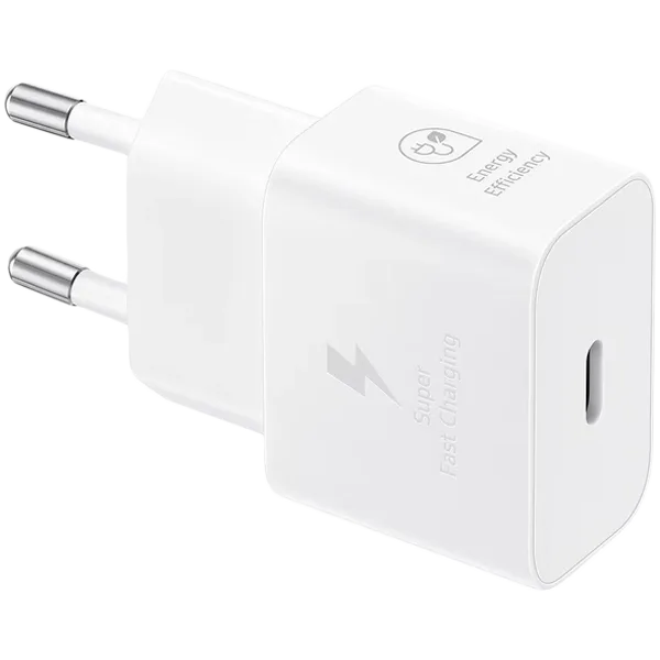 Samsung 25W Fast Charging USB-C Power Adapter White (cable included)