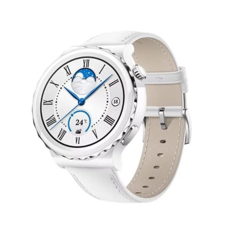 Huawei Watch GT 3 Pro 43mm White - leather strap