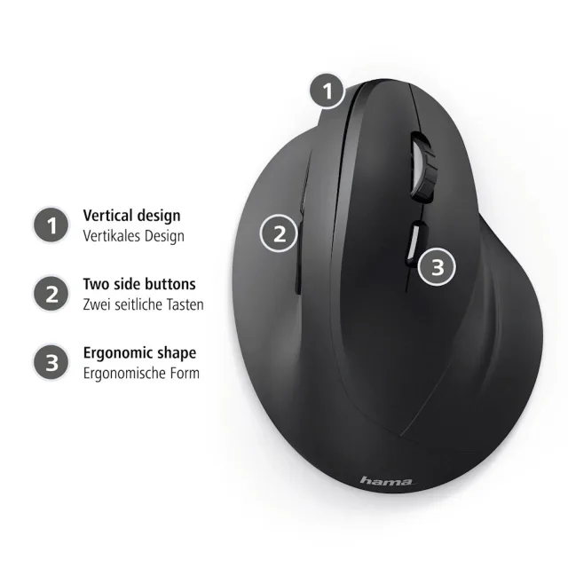 Miš HAMA EMC-500 ergonomski,žični