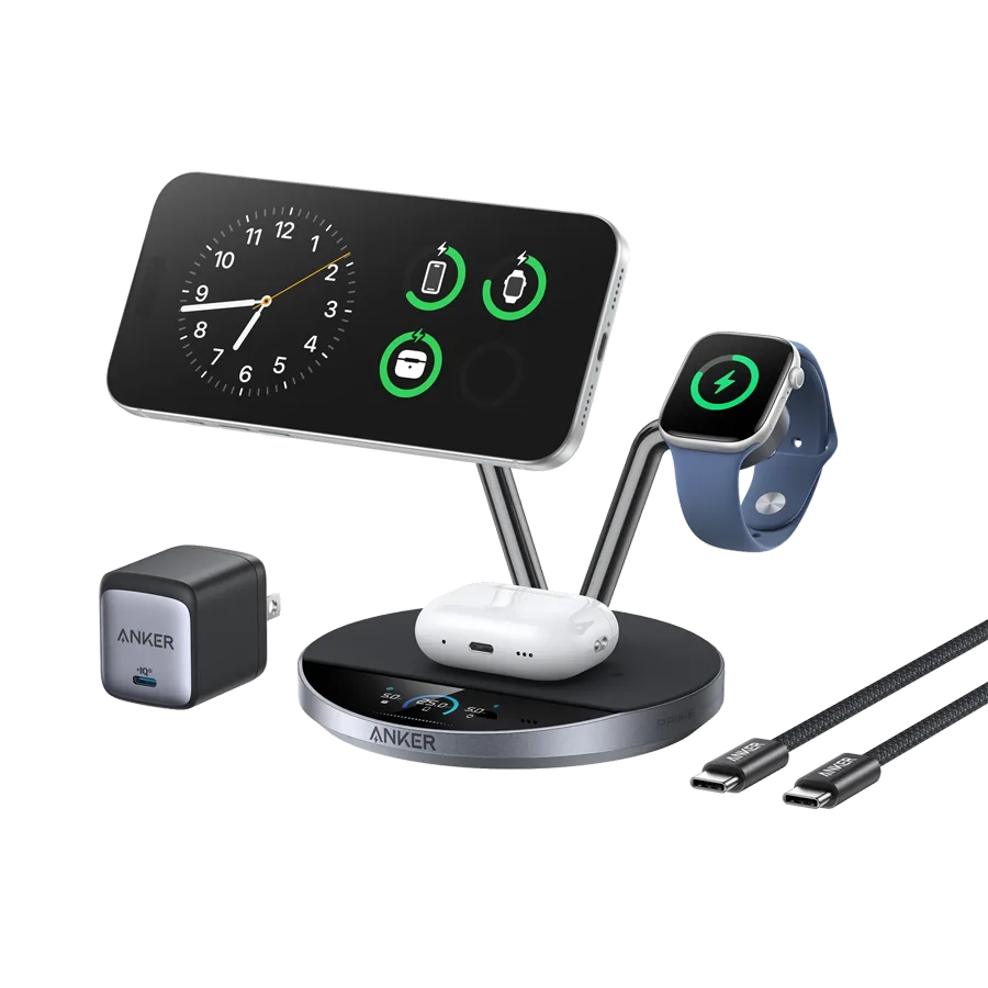 Anker Prime Wireless Charging Station(3-in-1, MagGo, AirCool, dock Stand)