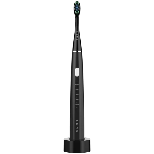 AENO SMART Sonic Electric toothbrush, DB2S: Black, 4modes +8 smart, wireless charging, 46000rpm, 90 days without charging, IPX7