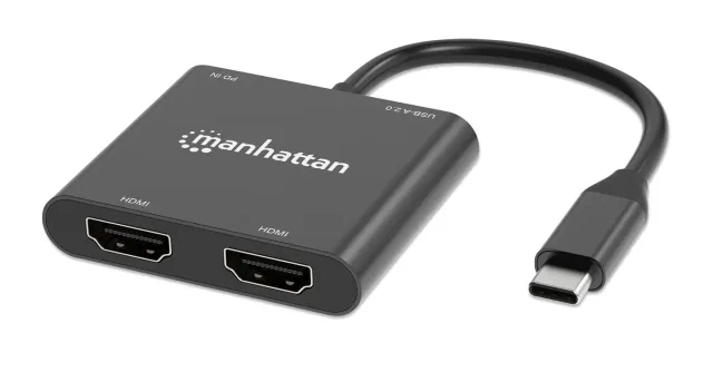 Adapter MANHATTAN USB-C PD to Dual-HDMI Monitor