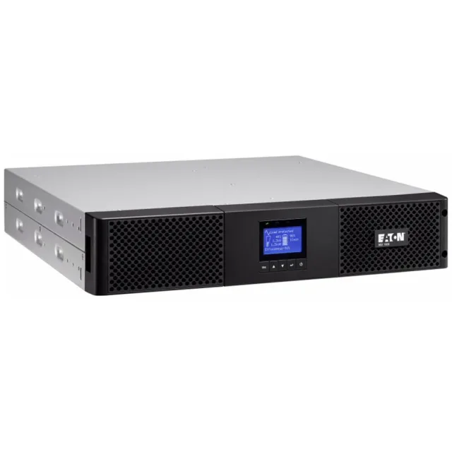 Eaton UPS 9SX 1500VA/1350W, Rack 2U; On-line double conv with PFC; LCD display; input (1) IEC-320-C14; output (6) -C13;1 USB port + 1 serial RS232 port; mini-term. block for remote ON/OFF; Network-MS