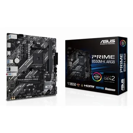 ASUS MB PRIME B550M-K ARGB AM4, 2x DDR4, 2x M.2, 4x SATA 6x USB, 1xDP, 1x HDMI, mATX