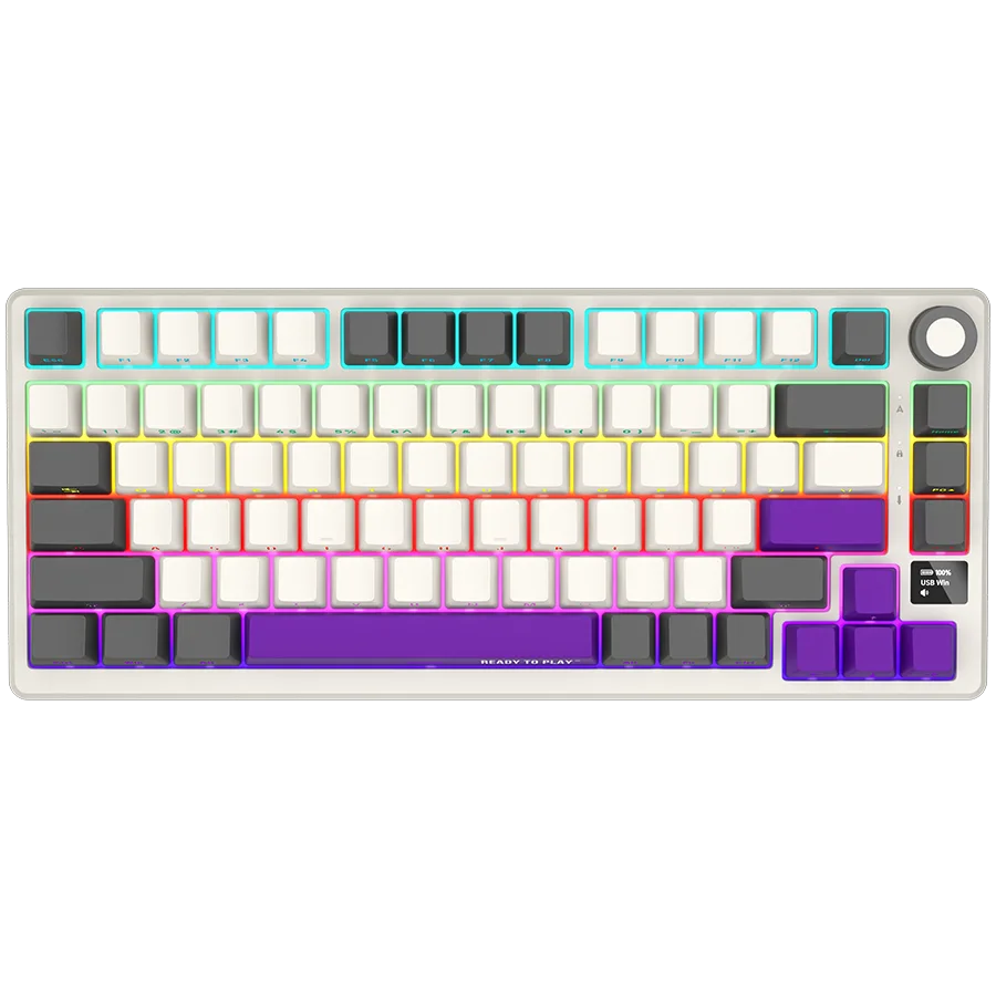 LORGAR KBP7075W, Wireless 75% Mechanical Gaming Keyboard Pro, Beige, CZ/SK layout