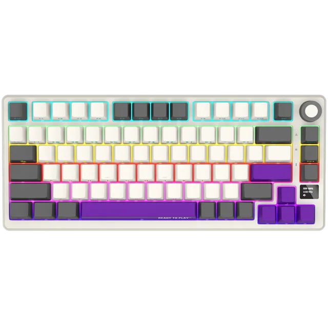 LORGAR KBP7075W, Wireless 75% Mechanical Gaming Keyboard Pro, Beige, CZ/SK layout
