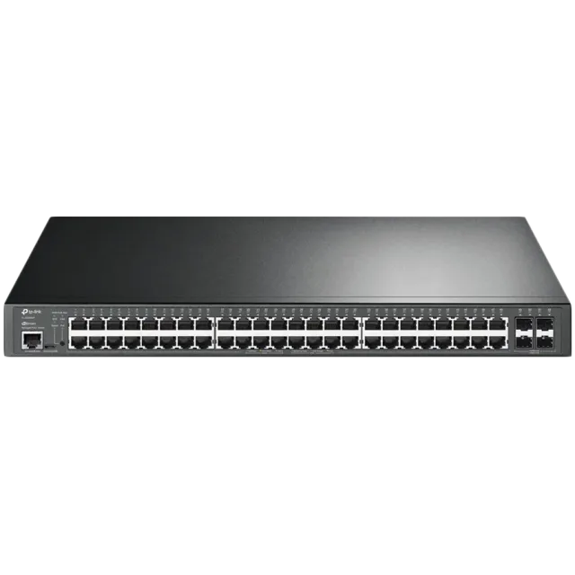 TP-Link SG3452P Omada 52-Port Gigabit L2+ Managed Switch with 48-Port PoE+, 48×Gigabit 802.3af/at PoE+ ports and 4×Gigabit SFP slots, 384 W total PoE budget,SDN, Omada app, Static Routing,VLAN,ACL,QoS