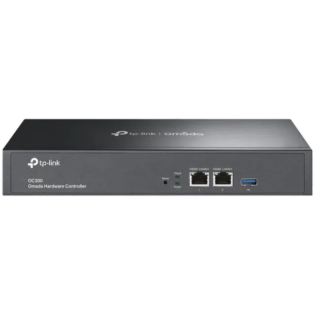 TP-Link OC300 Omada Hardware Controller, 2× 10/100/1000  Ports, 1× USB 3.0 Port, Cloud Access, Up to 500 Omada access points, 100 Omada switches, and 100 Omada routers, Multi-site Management, Omada Ap