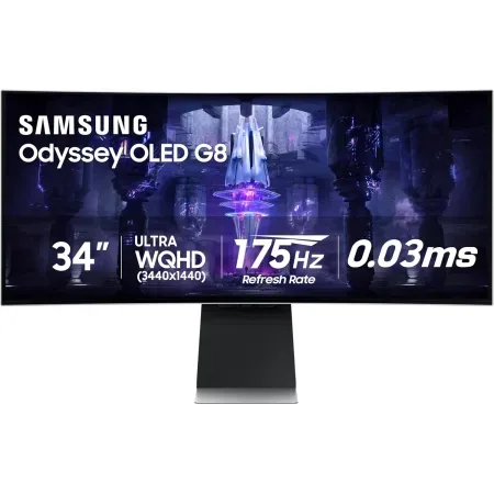34" SAMSUNG Odyssey LS34DG850SUXDU OLED G8 175Hz Gaming Curved Display
