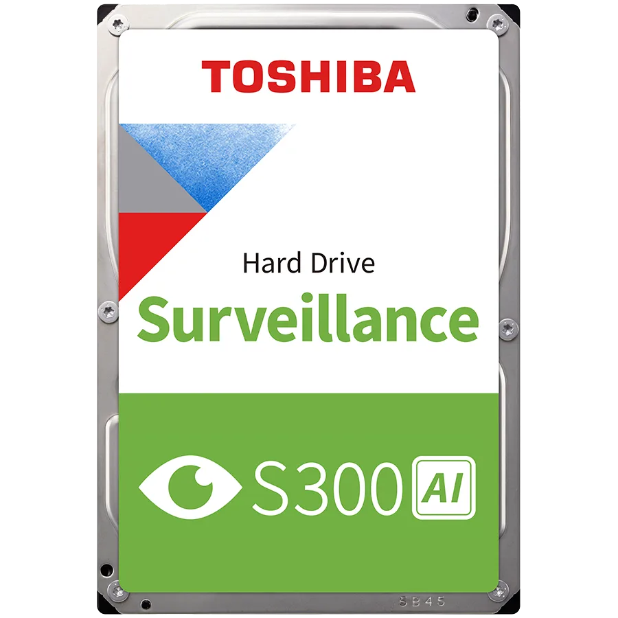 HDD Video Surveillance TOSHIBA S300 AI 10TB CMR, 3.5'', 512MB, 7200RPM, SATA, 64 cameras, 24/7, TBW: 550
