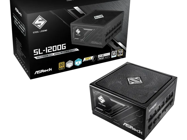 ASROCK PSU 1200W Gold SLFully Modular, 80PLUS135mm fan, ATX 3.1, PCIe 5.1