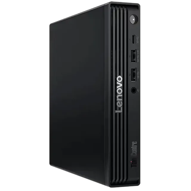 LENOVO ThinkCentre M70q Gen 6, Intel Core Ultra 5 225T, 16GB DDR5, 512GB SSD M.2, Front: 2x USB 3.2, 1x USB 3.2 C, 1x Audio/Mic, Back: 4x USB 3.2, DP, HDMI, RJ45 GbE, CIS, Spkr, WiFI 6E+BT 5.3, USB KB