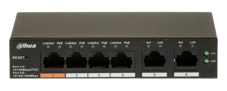 Dahua switch 6-port cloud PoE 4-port CS4006-4ET2GT-60