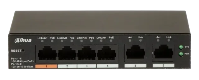Dahua switch 6-port cloud PoE 4-port CS4006-4ET2GT-60