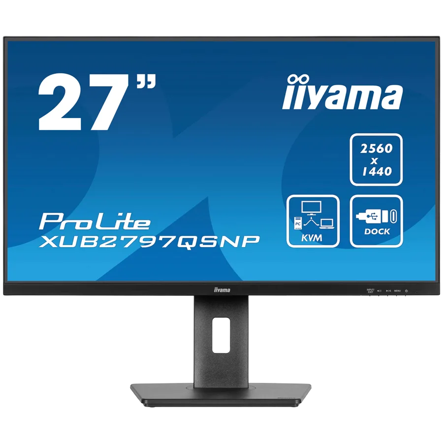 IIYAMA Prolite XUB2797QSNP-B1 Business Monitor - 68.5 cm (27''), WQHD (2560x1440), IPS LED, 100Hz, 300 cd/m², matte / black