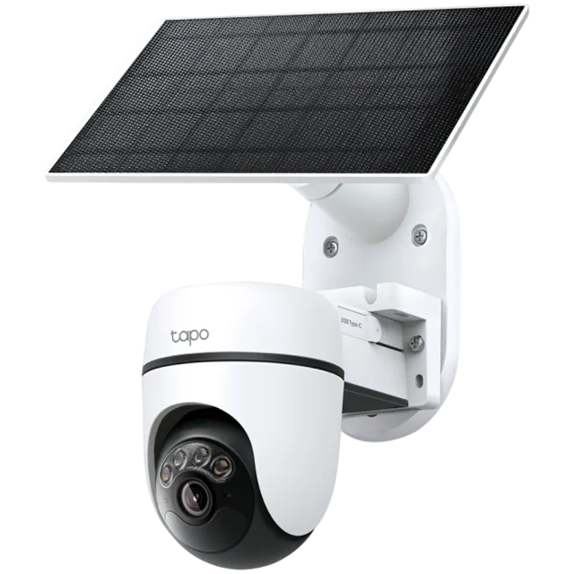 TP-Link Tapo C630 KIT Solar-Powered Pan/Tilt Security Camera Kit, 3K 5MP (2880x1620), 2.4 GHz, 6700mAh rechargeable lithium-ion battery, Solar panel (5.2V, 2.5W), Pan/Tilt, Non-Stop Power, AI Tracking