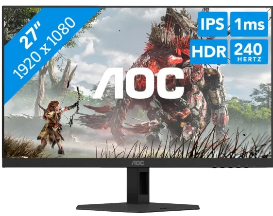 AOC Monitor LED 27G4ZRE 27" Fast IPS 260Hz Gaming, 1920x1080 Full HD 1ms Adaptive Sync 0.3ms 300cd Tilt