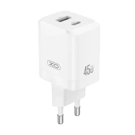 XO Charger CE36 45W Dual USB A +Type-C Fast Charger + Type-C cable