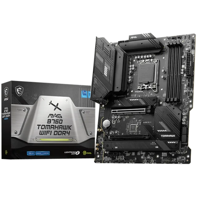 MSI MAG B760 Tomahawk WiFi Gaming Motherboard (Supports 12th/13th/14th Gen Intel Processors, LGA 1700, DDR5, PCIe 5.0, M.2, 2.5Gbps LAN, USB 3.2 Gen2, HDMI/DP, Wi-Fi 6E, Bluetooth 5.3, ATX)