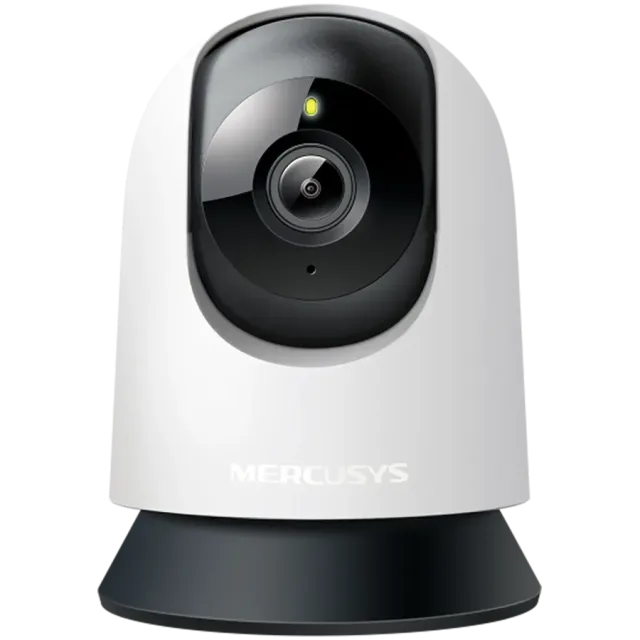 Mercusys MC200 Pan/Tilt Home Security Wi-Fi Camera, 1080P, 2.4 GHz, Horizontal 360, Pan/Tilt, Smart Detection and Notifications (motion, person, baby crying), Motion Tracking, Remote Control,  microSD