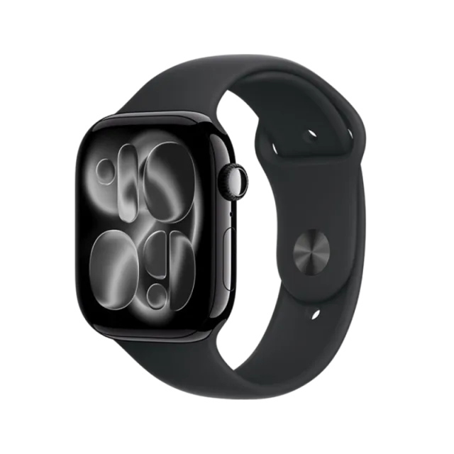 Apple Watch Series 11 GPS 46mm Jet Black Aluminium Case With Black Sport Band MEUW4 S/M